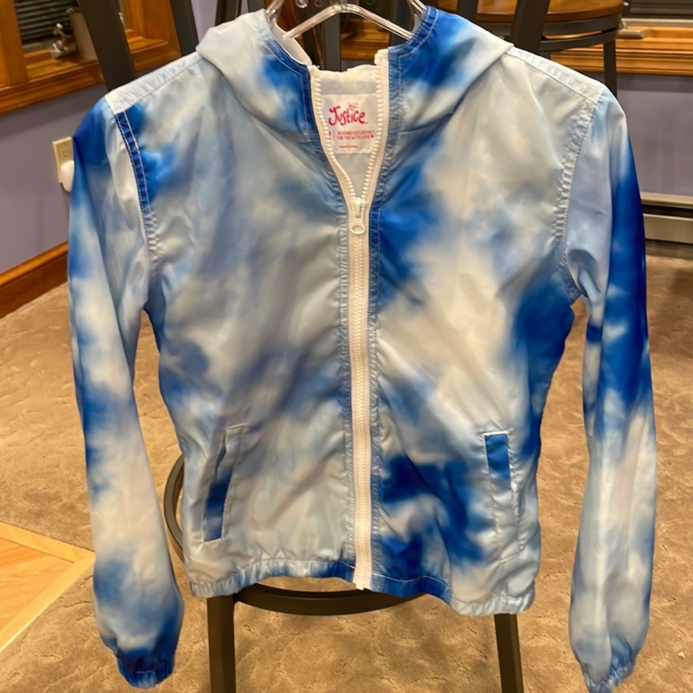 Girls Jacket Justice blue/white Size 12